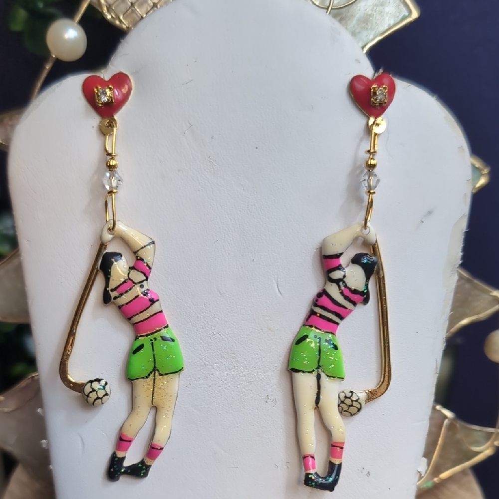 LATR Happy Gilmore Girls Golfing Earrings